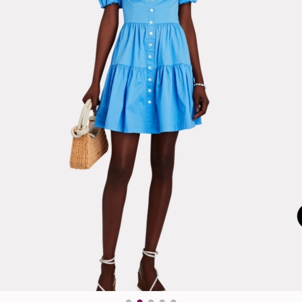 STAUD Blue Mini Dress